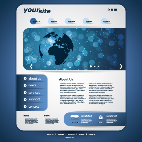 template vector template style blue 