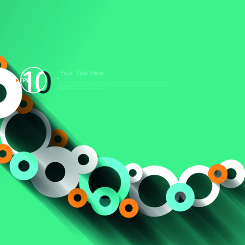 3D circle background design vector 02