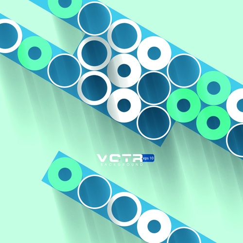 3D circle background design vector 03