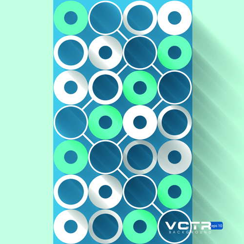 3D circle background design vector 04