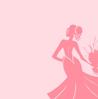 Beautiful bride design vector silhouette 03