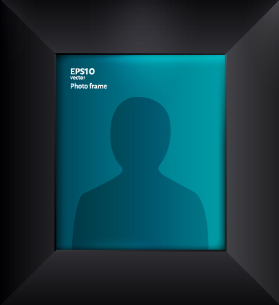 Black photo frame material vector