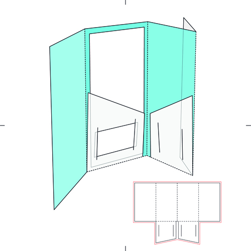 Blank paper package print template vector 03