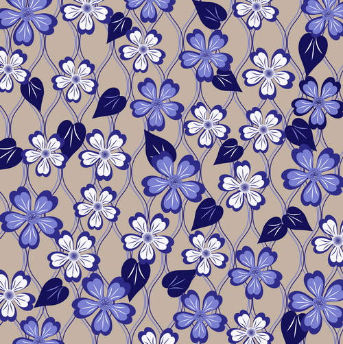 pattern floral blue 