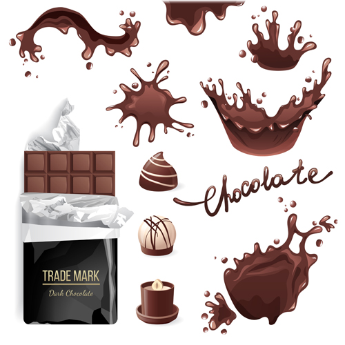 sweet illustration chocolate candies 