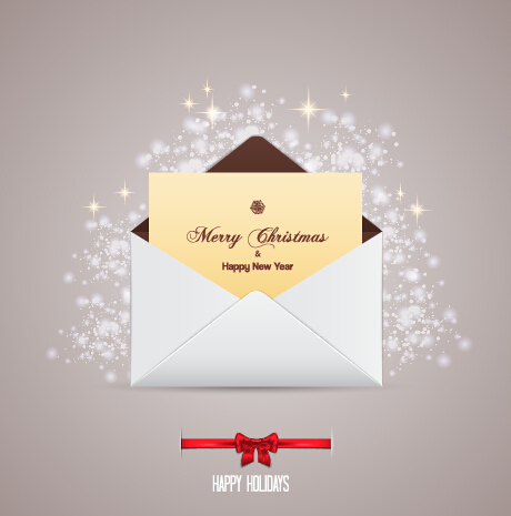 Christmas and new year holiday card vector