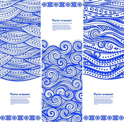 Christmas ethnic pattern banner vector 06