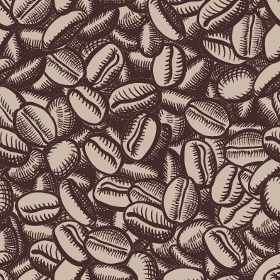 Creative coffee beans pattern vector grephics 03