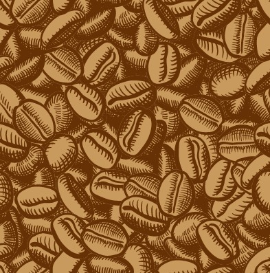 pattern vector pattern creative coffee beans  