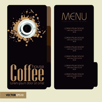 Retro style Coffee menu design 03