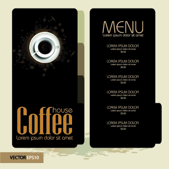 Retro style Retro font menu coffee 