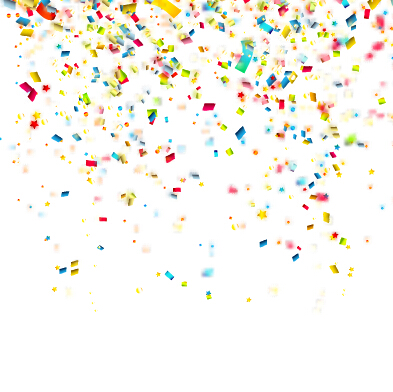 Colorful confetti holiday background vector 02