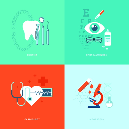 Concept medical business template vector 01