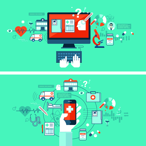 Concept medical business template vector 03