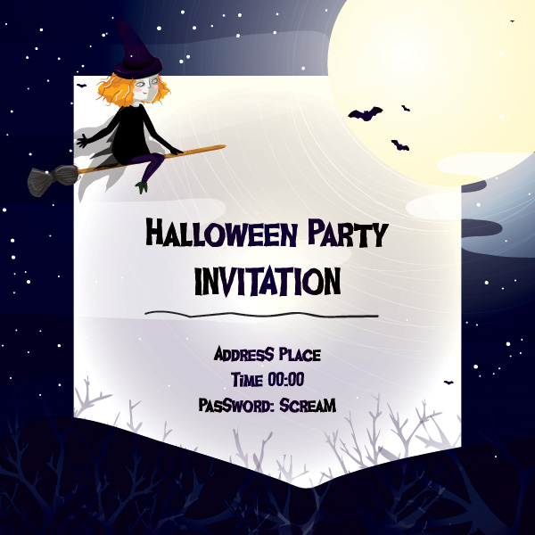 invitation cards invitation halloween cute cards 