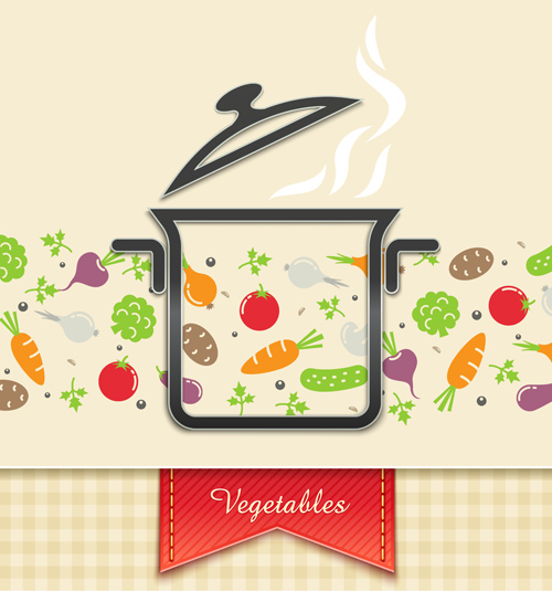 Cute restaurant menu cover vectors 05