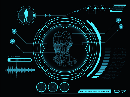 uristic concept background vector 02 Dark blue futuristic concept background vector 02