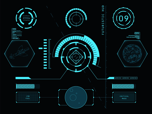 uristic concept background vector 04 Dark blue futuristic concept background vector 04