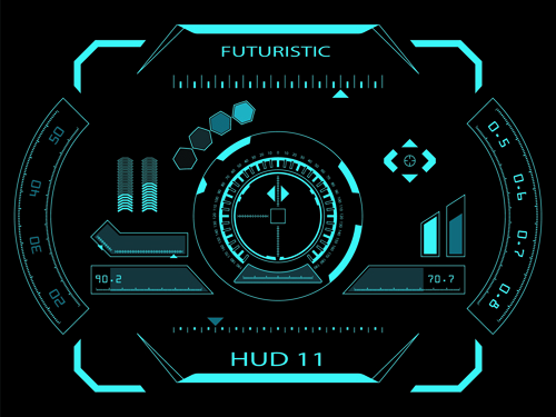 uristic concept background vector 05 Dark blue futuristic concept background vector 05