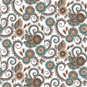 Decor floral pattern vectors