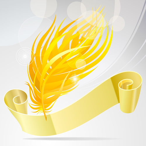 eather with background vector set 02 Dynamic feather with background vector set 02
