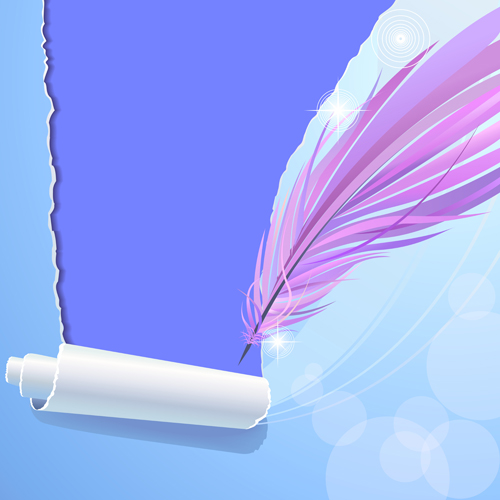 eather with background vector set 08 Dynamic feather with background vector set 08
