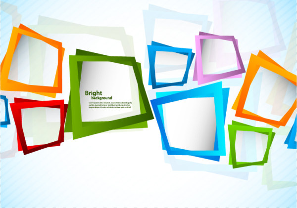 Dynamic square frame modern background vector