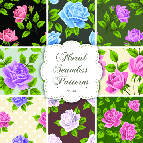 seamless pattern vector material floral 