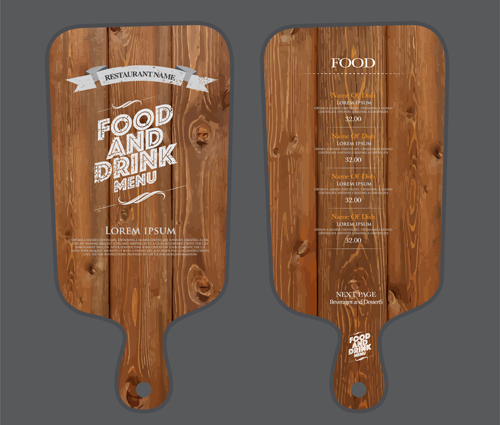 Food and drink menu design creative vector 01