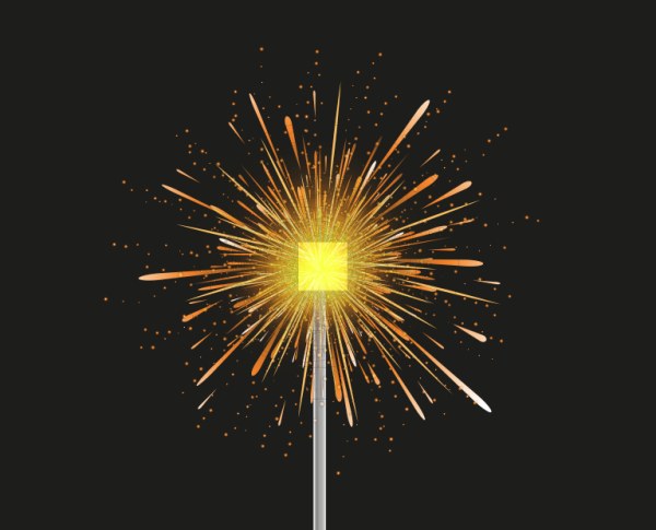 golden Fireworks effect 