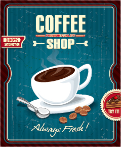Grunge vintage styles food poster vector 02