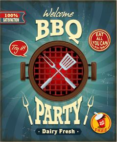 Grunge vintage styles food poster vector 05