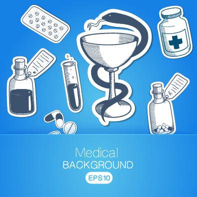 Creative medical elements background vector grahpics 01