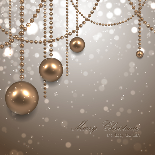 Pearl ornament Christmas background art