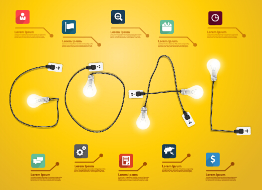 Power supply with light bulb creative business template 03