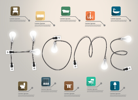 Power supply with light bulb creative business template 04