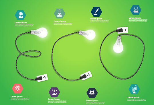 Power supply light bulb Creative business business template business 