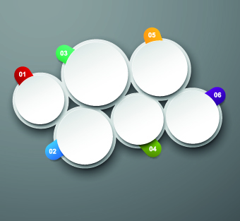 Round and numbered vector 03