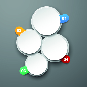 Round and numbered vector 05