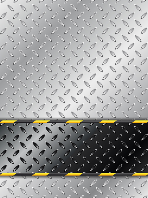 Shiny metal background creative vector set 01