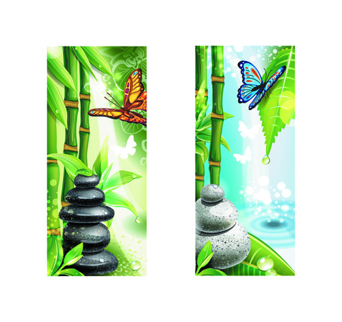 Set of Different Spa design elements vector art 03