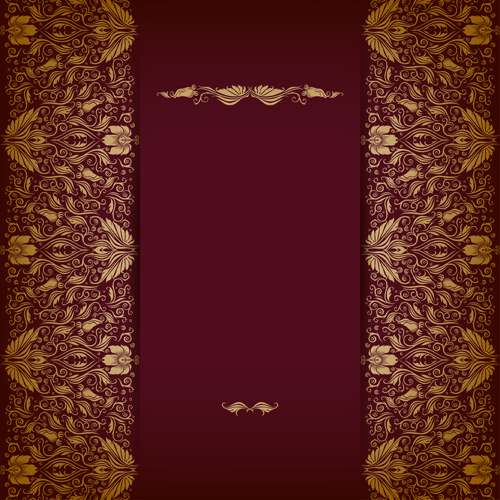 Vintage luxury floral background art 01