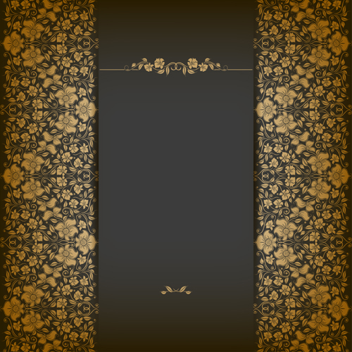 Vintage luxury floral background art 04