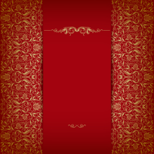 Vintage luxury floral background art 07