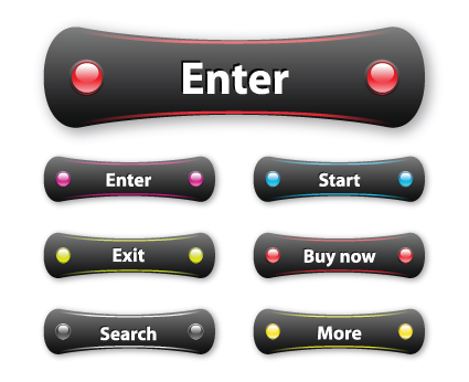 Shiny Web button vector Collection 03