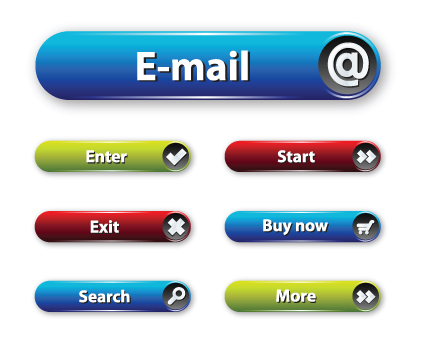 Shiny Web button vector Collection 04