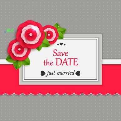 Elegant wedding invitations design vector 01