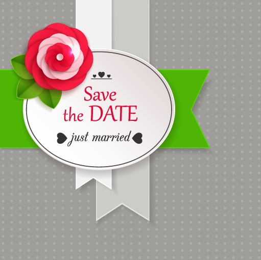 Elegant wedding invitations design vector 02