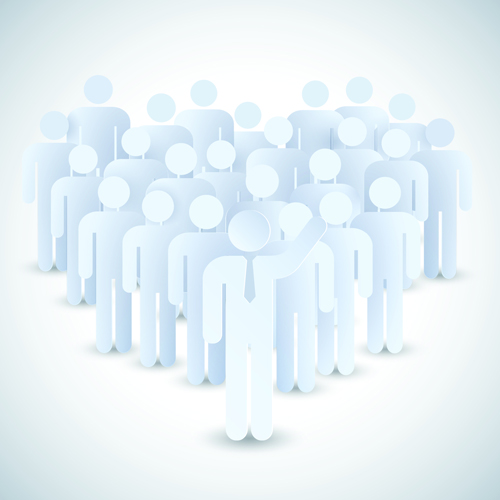 White business people design vector material