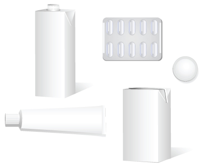 Set of White objects In life elements vector material 04